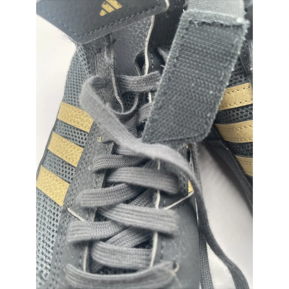 Adidas Athletic Wrestling Boxing Shoes‎ YYJ 606004 Grey Gold Men's Size 5